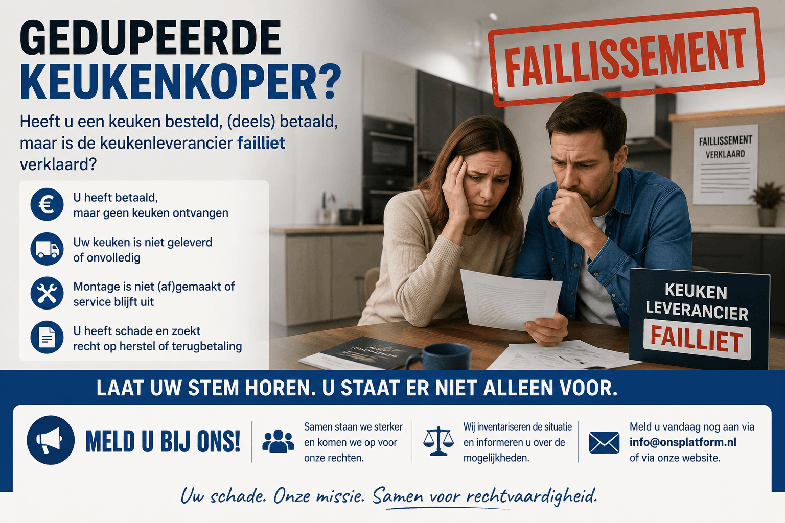 “OPROEP AAN GEDUPEERDEN VAN CHEAP KEUKENS”